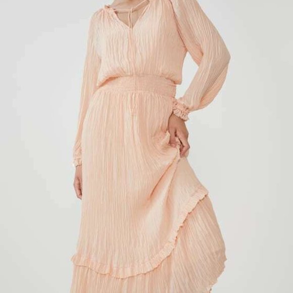 zara pleated maxi dress